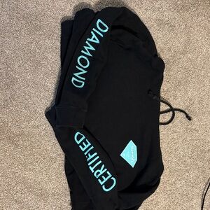 Diamond Supply Co. Black Hoodie with Teal Print
